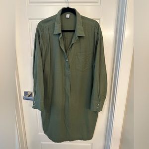 Old Navy Linen-Blend Shirt Shift Dress